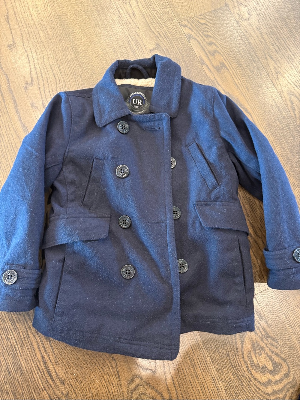 Urban Republic Boys' Navy Double-Breasted Peacoat